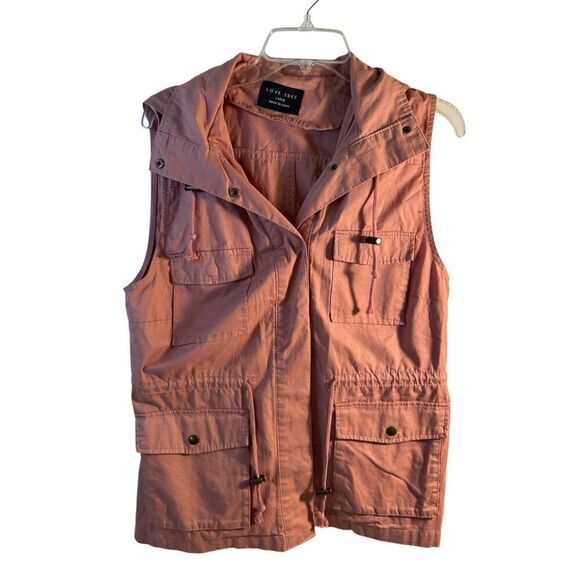 Love Tree Cargo Large Vest Pink rn#133678 - Picture 1 of 7